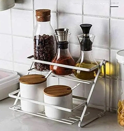 Jaguar Rack Organizer for Cabinet, 3 Tier Seasoning Rack Organizer, Detachable Spice Racks, Freestanding Spice Holder Organizer for Countertop