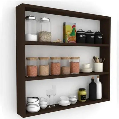 Jaguar Wall Shelves For Kitchen /Jar Stand,Cup,Spice,Kitchen Shelf For Home/Kitchen MDF (Medium Fiber) Wall Shelf (Number of Shelves - 3,