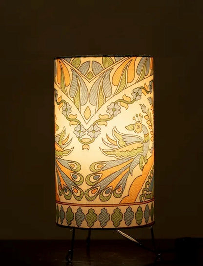 Zoren Handicraft Table Lamp for Living Room , Bed Room , Drawing room |Table Lamp|Madhubani Design|Nightlamp|Nightlight (9 Inch)